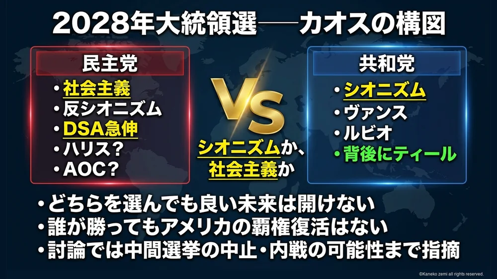 2028年大統領選カオスの構図