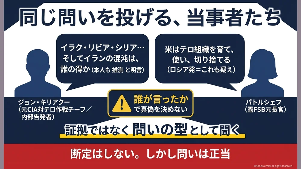 911の真相・三人の当事者の証言