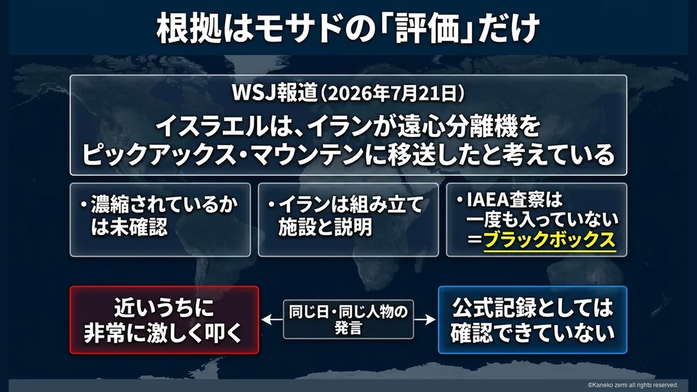 モサドの評価とトランプの矛盾した発言の対比
