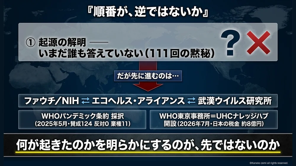 パンデミック条約とWHO東京事務所 順番が逆