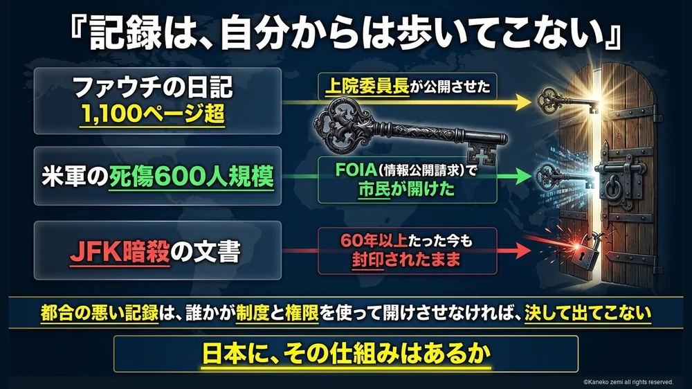 記録は自分からは歩いてこない