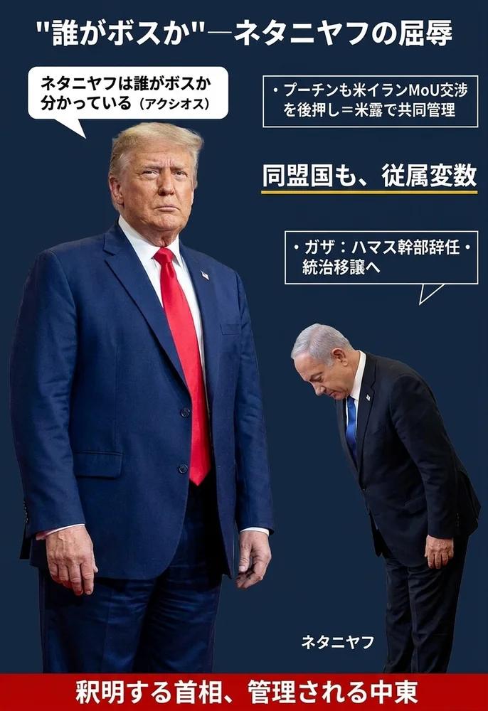 誰がボスか ネタニヤフの屈辱