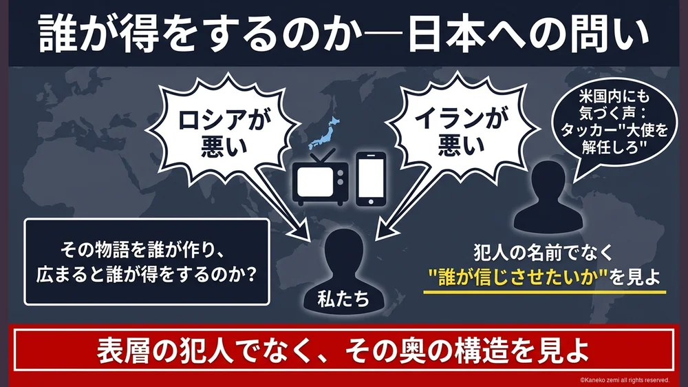 誰が得をするのか・日本への問い