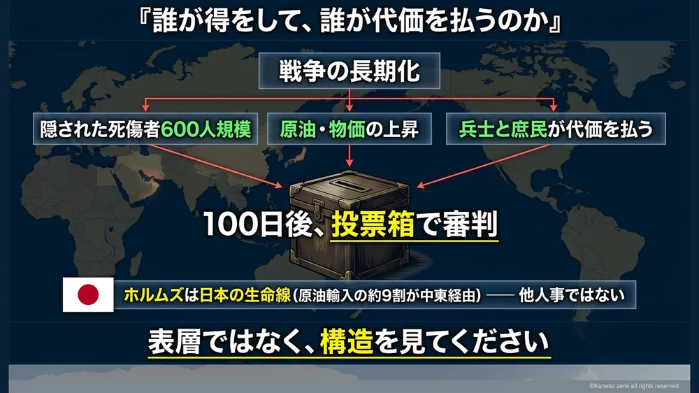 誰が得をして誰が代価を払うのか