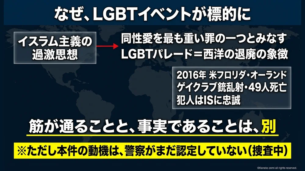 なぜLGBTイベントが標的に