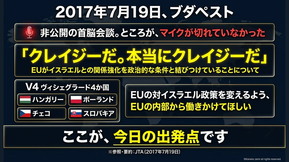 2017年ブダペストのV4首脳会談とホットマイク事件