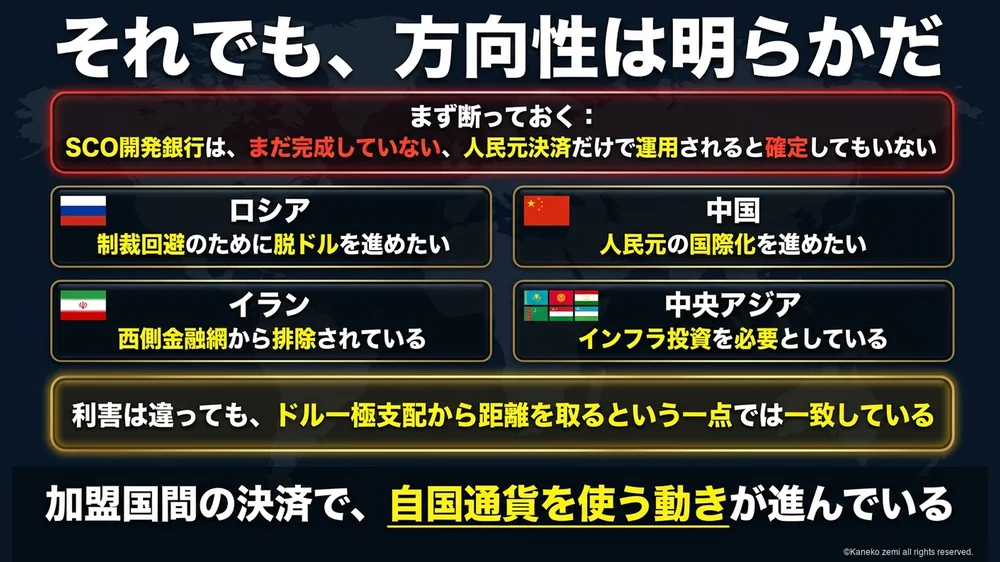 脱ドル化の方向性が明らかであることを示す図解