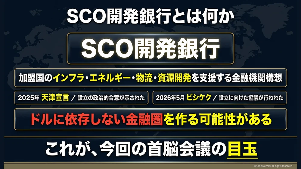 SCO開発銀行とは何かを示す図解