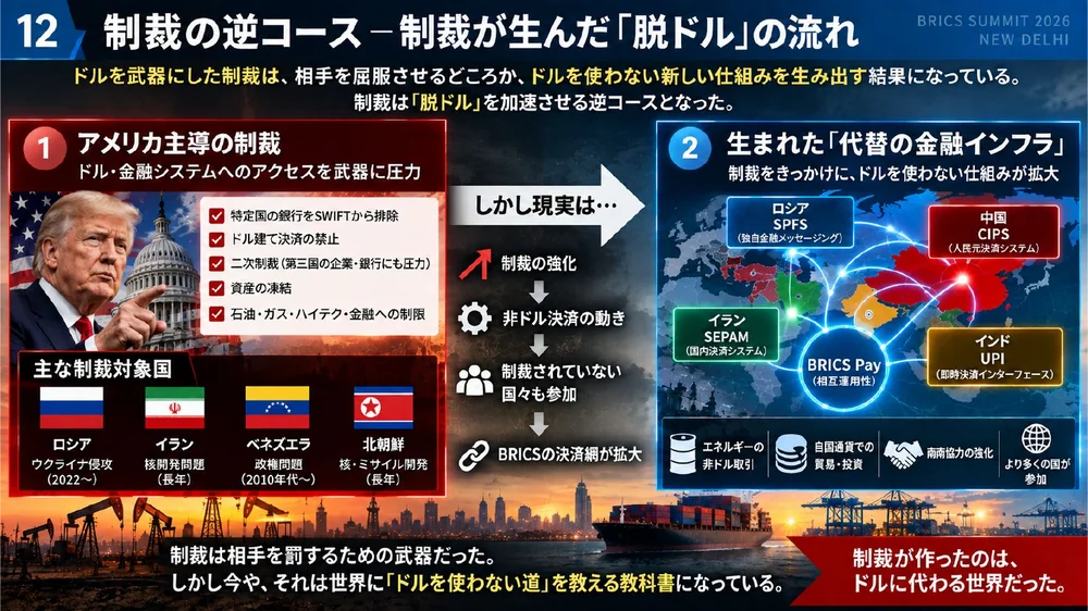 制裁の逆コース 制裁が生んだ脱ドルの流れ