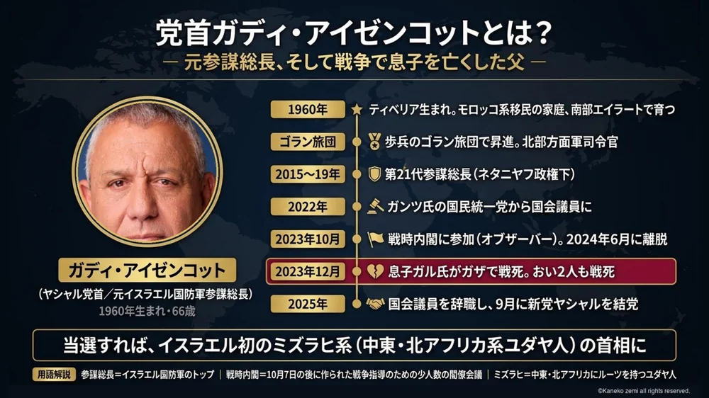 党首ガディ・アイゼンコットとは