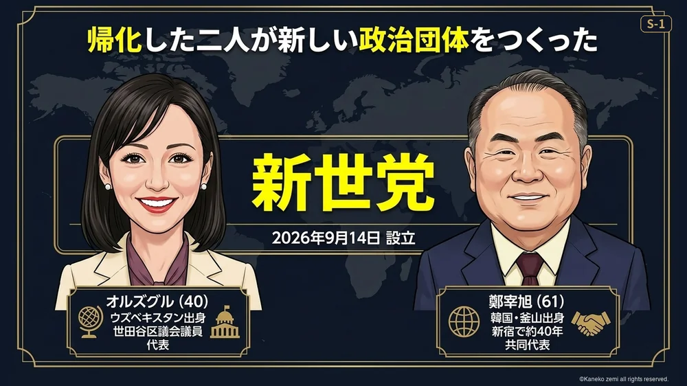 帰化した二人が新しい政治団体をつくった