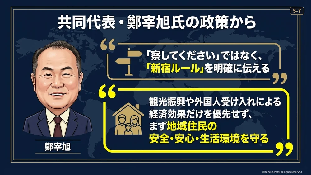 共同代表・鄭宰旭氏の政策から