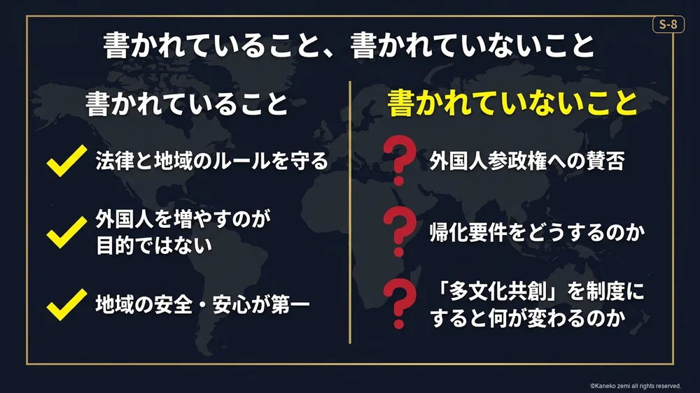 書かれていること、書かれていないこと
