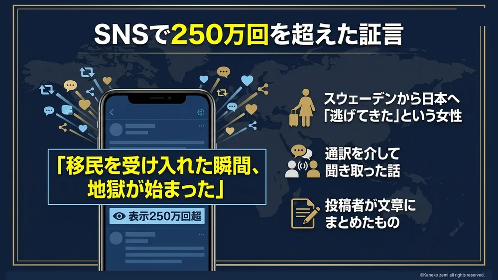 SNSで250万回を超えた証言