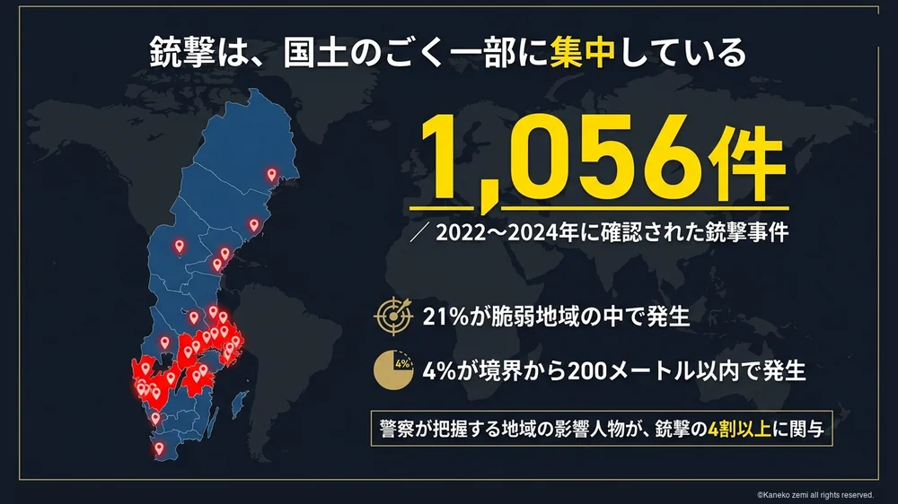 銃撃は国土のごく一部に集中している