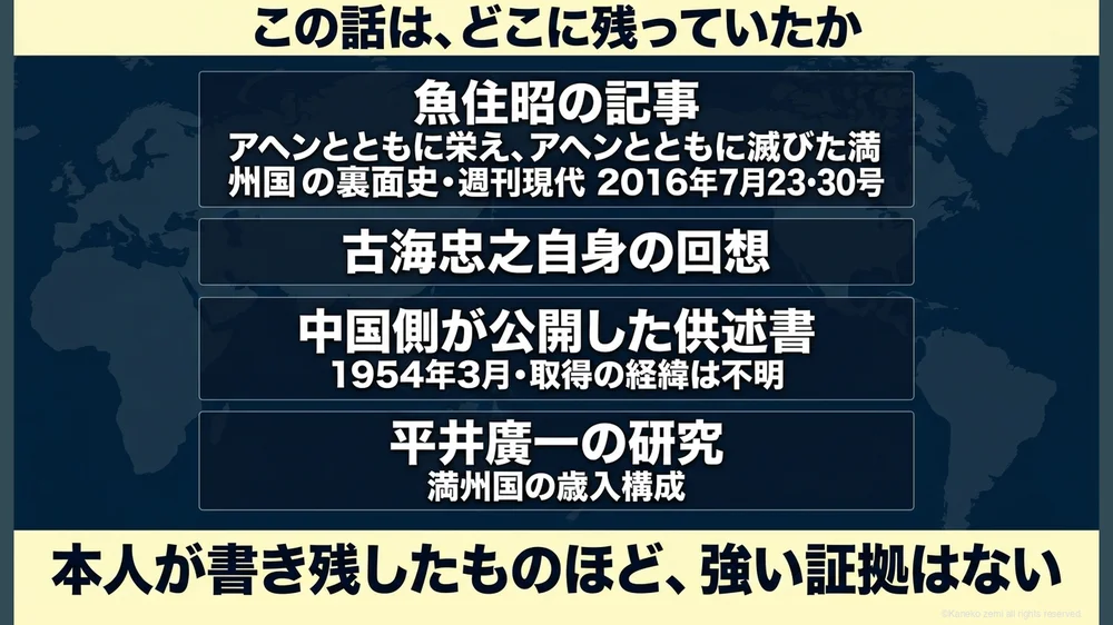 この話は、どこに残っていたか