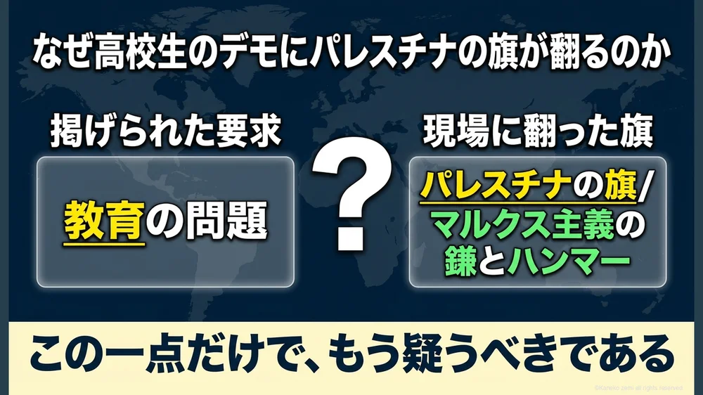 なぜ高校生のデモにパレスチナの旗が翻るのか