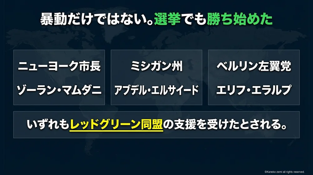 暴動だけではない。選挙でも勝ち始めた