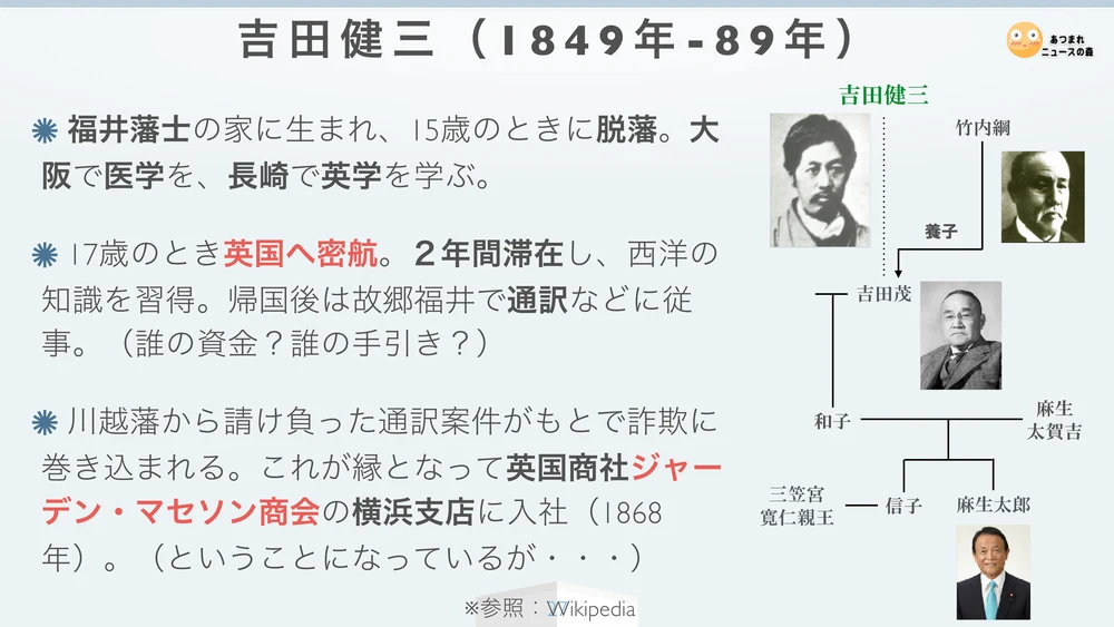 吉田健三の17歳の英国密航